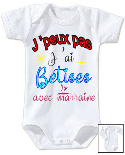 Body bébé personnalisé